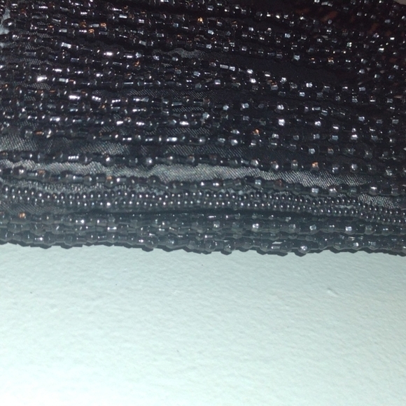 Vintage Cache evening purse black beaded small - Picture 5 of 10